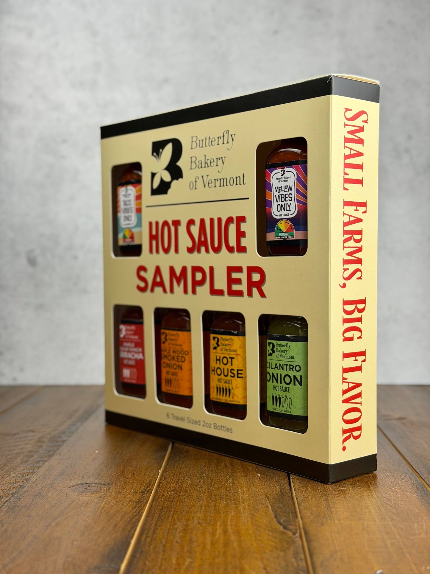 Signature Hot Sauce Sampler Box Set with 6 Mini 2oz Bottles