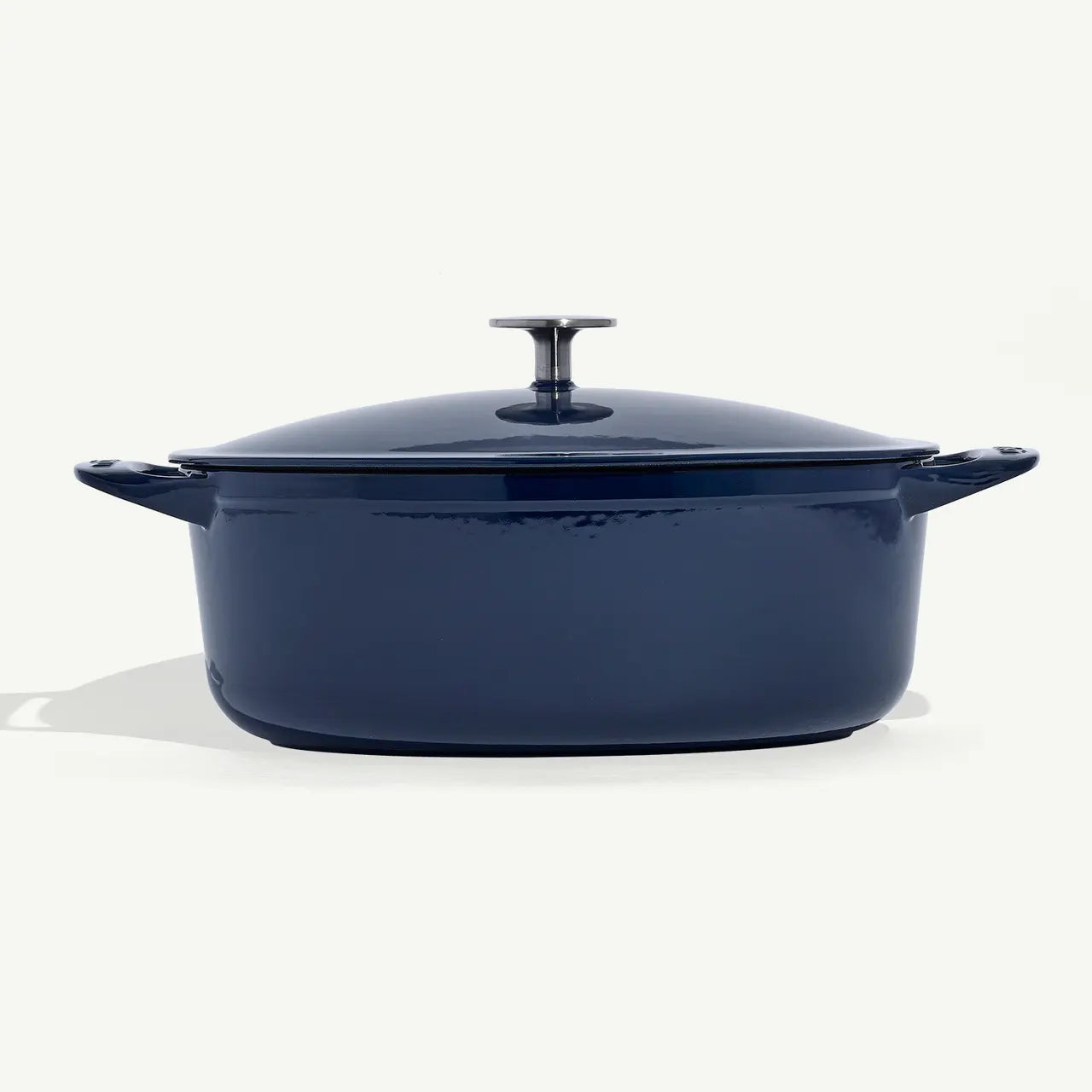 Enameled Cast Iron Oval Dutch Oven Blue - 7.5qt