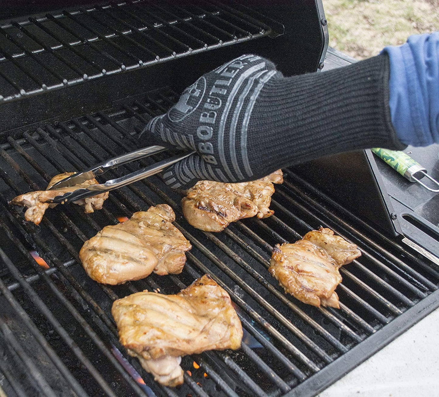 Heat Resistant Black Fabric Gloves - Single
