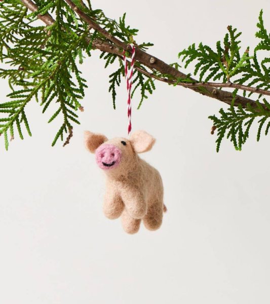 Felted On The Farm Ornament: Pig