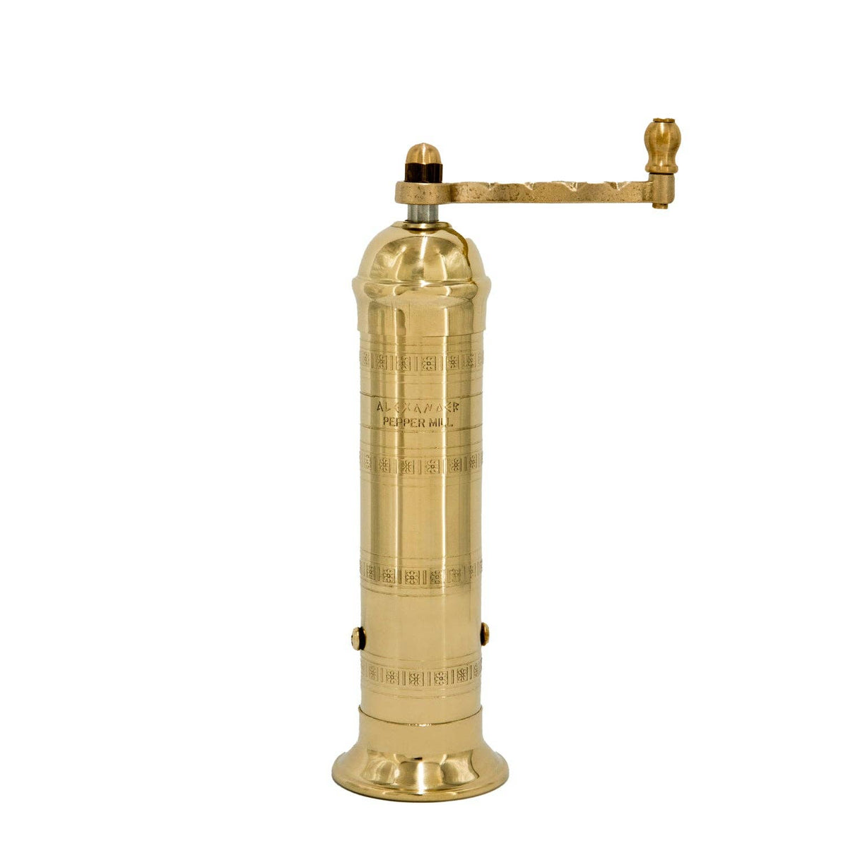 Greek Brass Pepper Mill - 8"