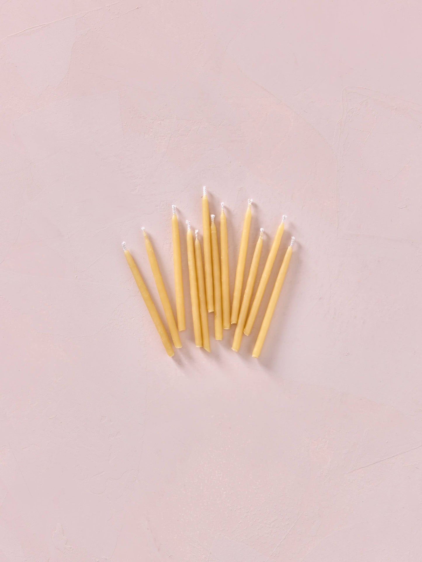 Hand-dipped Beeswax Birthday Candles  Natural