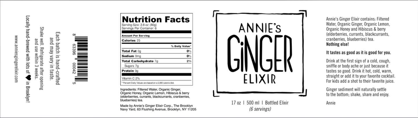Annie's Ginger Elixir Large/17oz