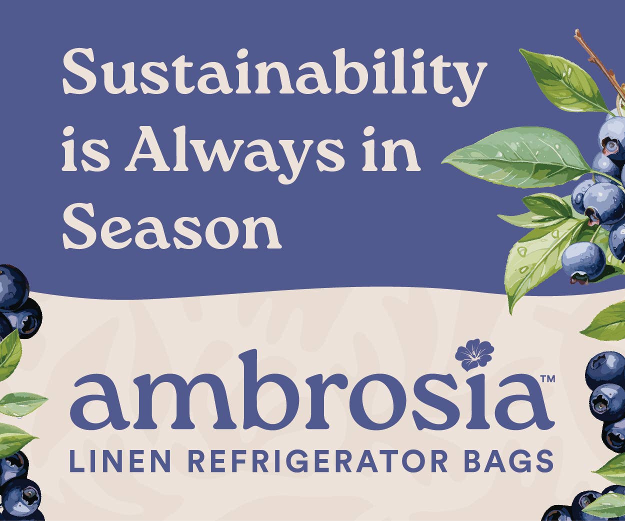 Reusable Linen Produce Bag for Berries
