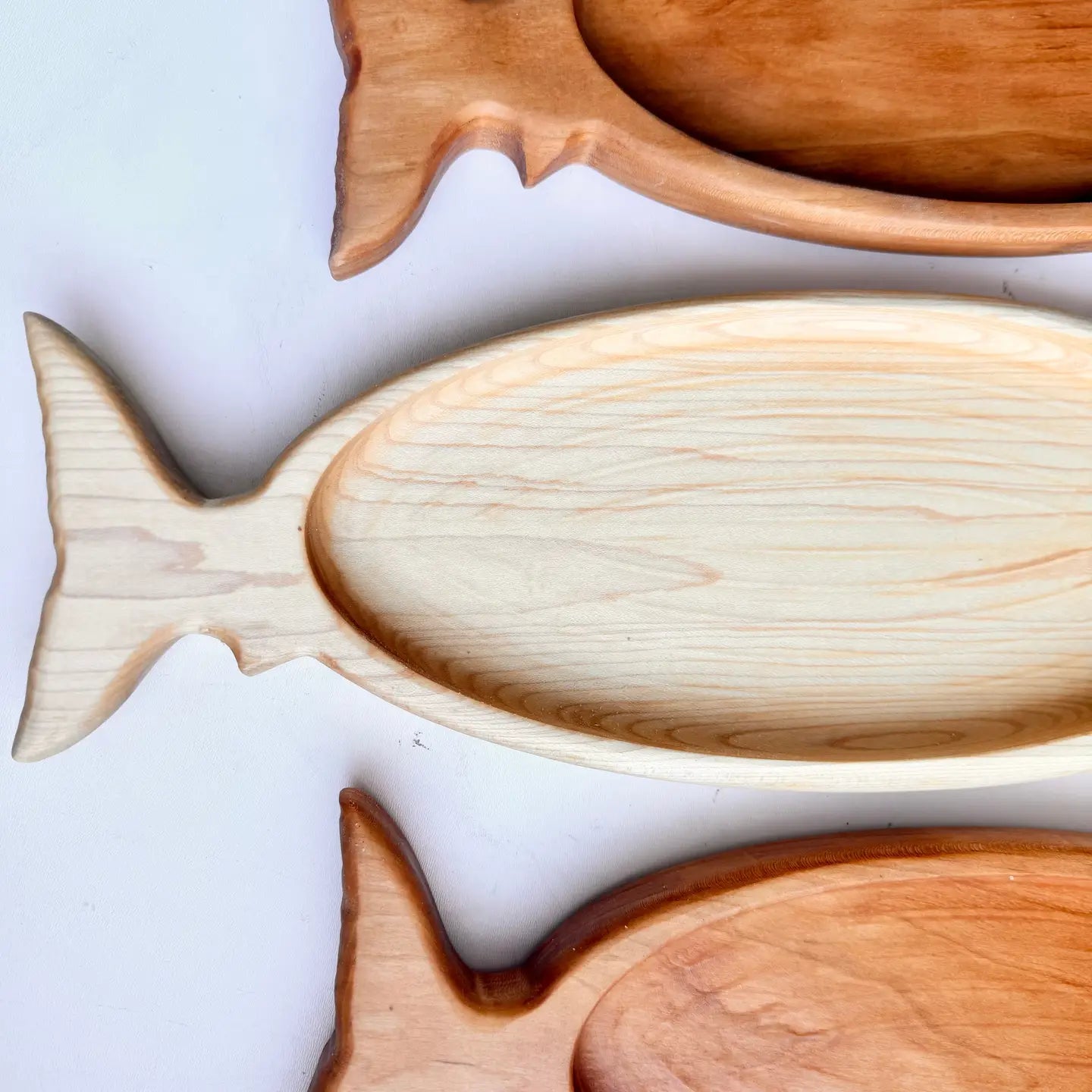 Fish Catch-all Tray: One compartment / Cherry wood