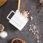White Stoneware Salt Box