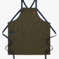 The All Day Crossback Apron - Olive Green/ Navy
