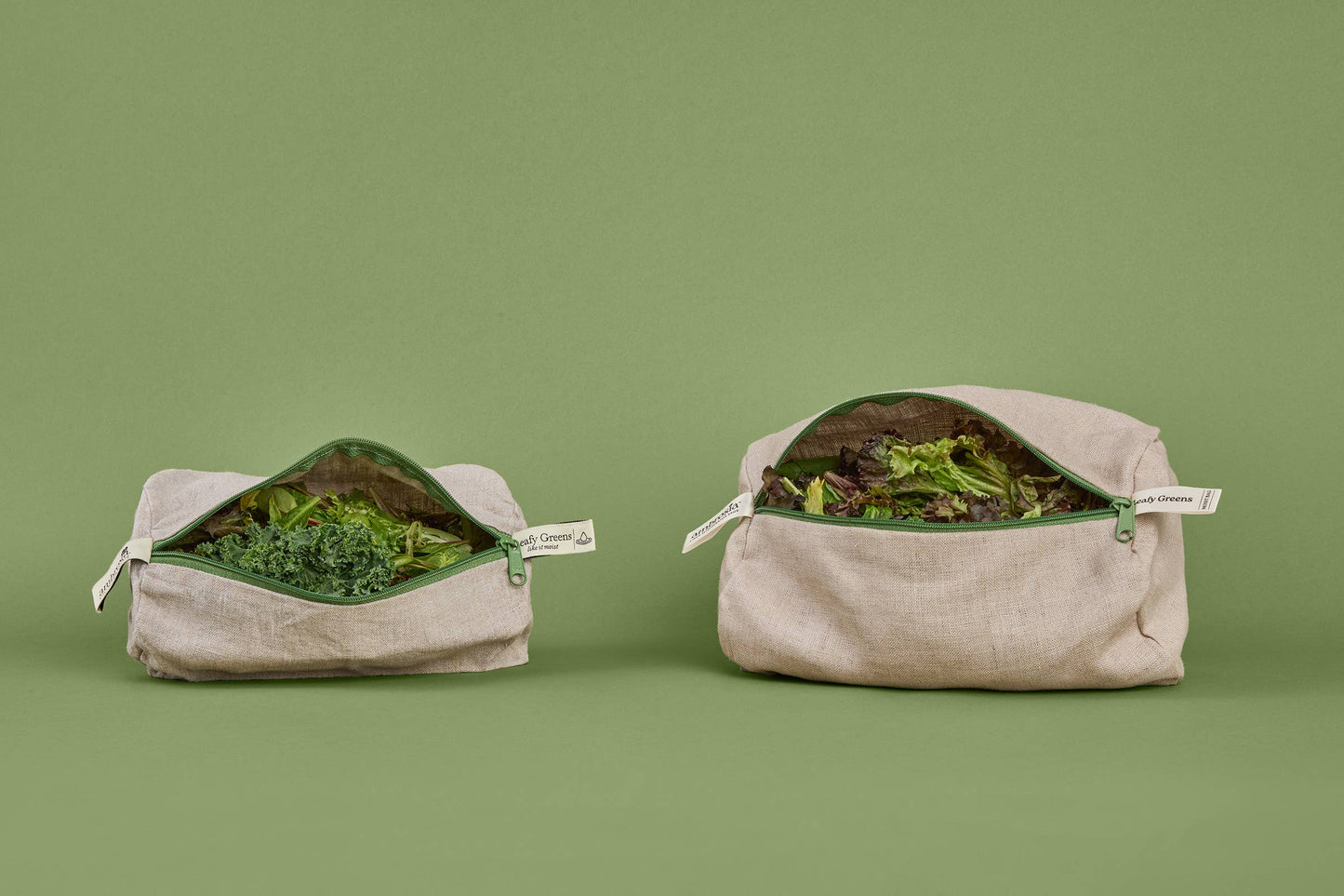 Reusable Linen Bag for Leafy Greens