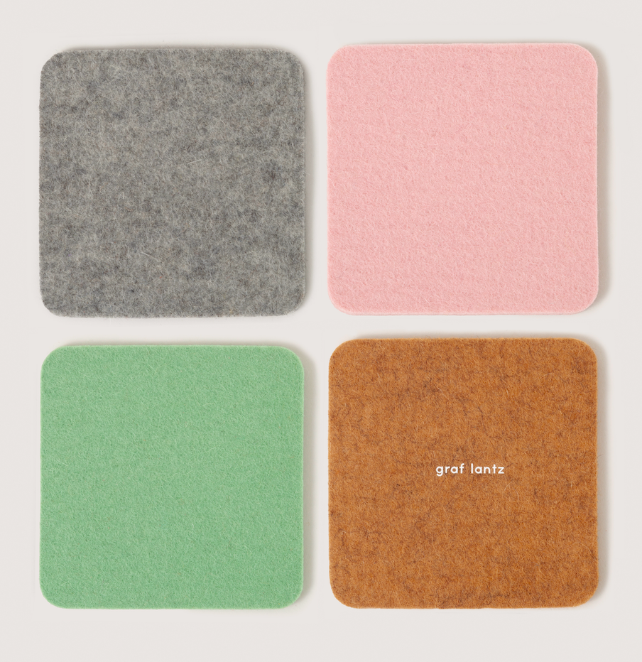 Square Felt Coasters - Sets of 4