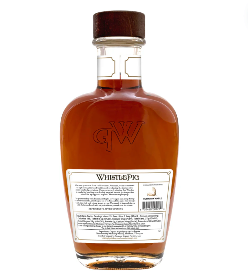 WhistlePig Rye Whiskey Barrel-Aged Maple Syrup