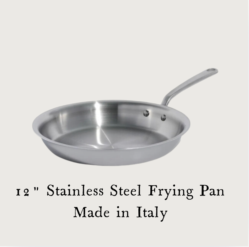 Stainless Steel Frying Pans 8", 10", 12"