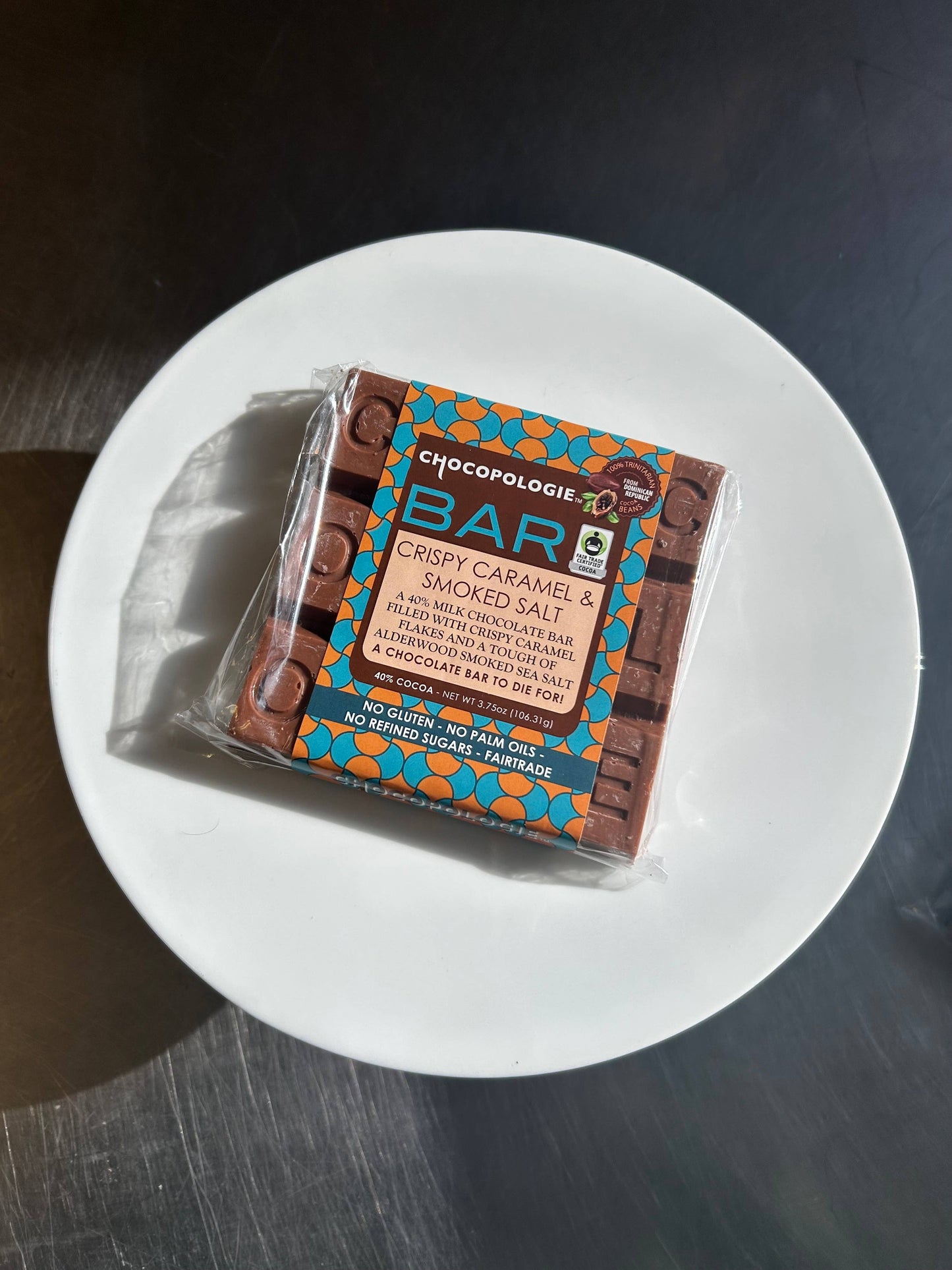 Milk Chocolate w/ Caramel Flakes & Smoked Salt