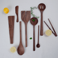 12’’ Walnut Wooden Oval Spoon - Kitchen Utensil
