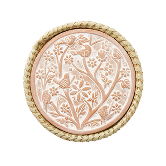Birds of a Feather Warming Trivet w/ Kaisa Grass Basket