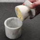 White Marble Butter Pot